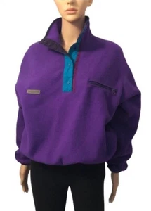 COLUMBIA Vintage Fleece Sweatshirt Pullover Purple Sz XL - Picture 1 of 10