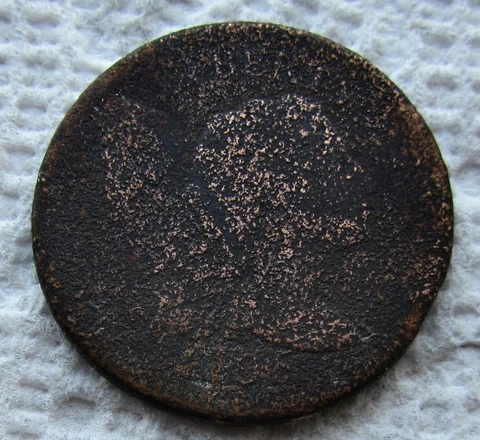 1795  Liberty Cap Flowing Hair Large Cent Full Date VG Detail Corroded Cover