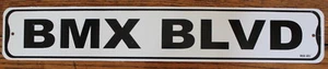 BMX Freestyle Racing Bikes Metal Street Sign Decor Bar 3"x18" Made in USA - Picture 1 of 3