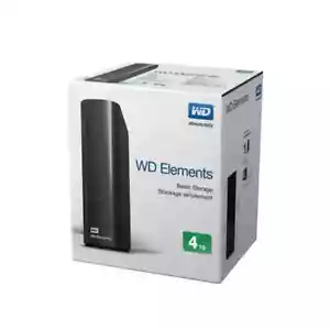 WD Elements 4TB Desktop Festplatte - schneller USB 3.0, Plug-and-Play Speicher - Bild 1 von 5