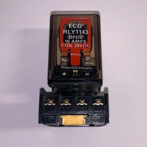 Philips ECG 8 Pin General Purpose Relay W/ Mount (#RLY1143) - Picture 1 of 6