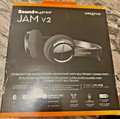 Creative Sound Blaster JAM V2 On-Ear Bluetooth 5.0 Wireless Headphones - Image 1 of 4