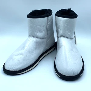 EMU Australia Stinger Mini Cremallera Botas de Cuero Blanco Resistentes al Agua W7/M6 Nuevas sin Caja - Imagen 1 de 10