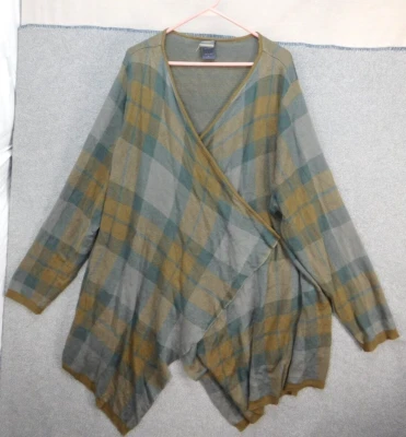 NWT Torrid Outlander Women's 5 Tartan Dolman Plaid Cotton Kimono Sweater - Image 1 of 4