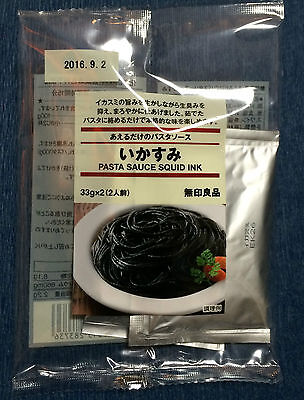 1 X Japanese Squid Ink Pasta Sauce Packets 70.2g From Muji Japan - For 2 • 10.44$
