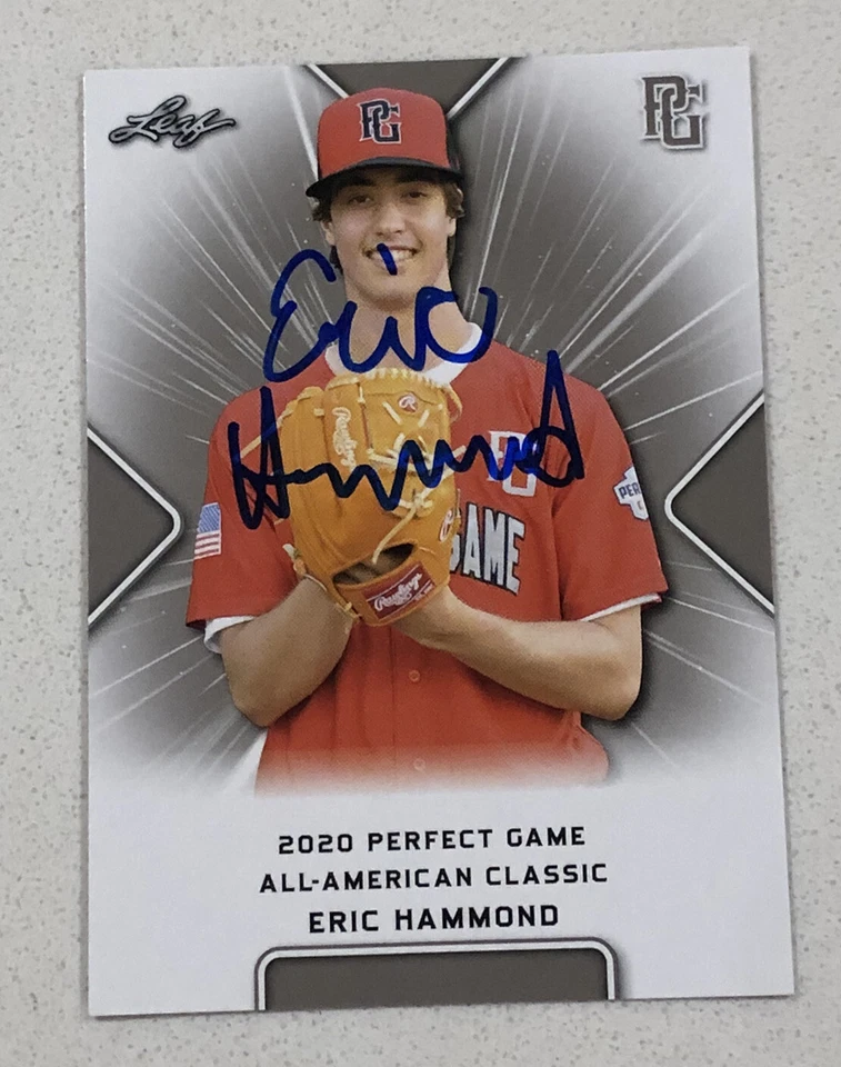 Eric Hammond Signed 2020 Perfect Game Classic Auto Card Autographed RC PGAA - Image 1 of 1