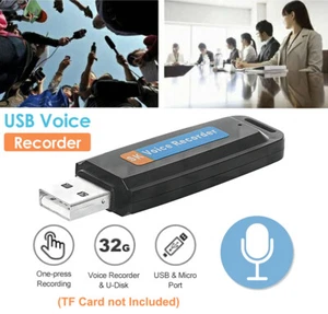 Voice Recorder 32G Digital Audio Device Activated U-Disk Sound Tape Dictaphone - Picture 1 of 11