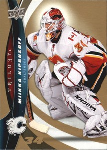 2009-10 Upper Deck Trilogy Calgary Flames Hockey Card #34 Miikka Kiprusoff