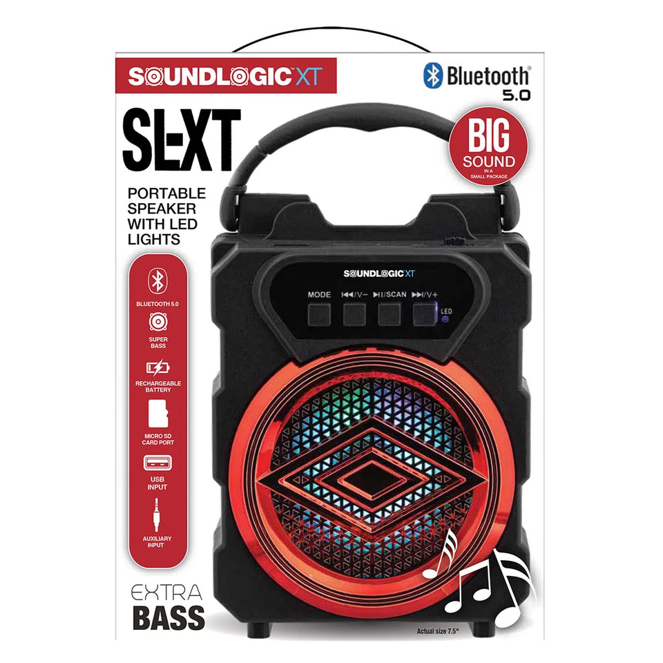 Soundlogic XT SL-XT Mini Portable Bluetooth Speaker with LED Lights - Image 1 of 1