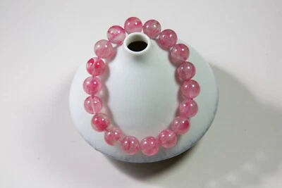 11.5mm Sakura Flower Rain Rhodonite Beaded Bracelet | 樱花雨蔷薇辉珠串手链手串 - Image 1 of 4