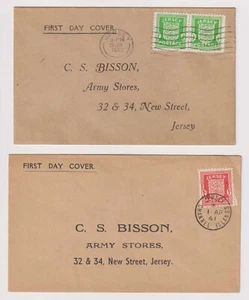 E3462: (3) 1941-3 Jersey FDC, Scott #N1-2, #N7 - Imagen 1 de 2