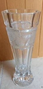 Schöne MIKASA mattierte KRISTALL Glas Blumenvase Made in Germany 25 cm hoch MCM - Bild 1 von 11