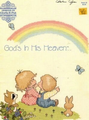 CROSS STITCH PRECIOUS MOMENTS GOD'S IN HIS HEAVEN BOOK 22 - Image 1 of 4