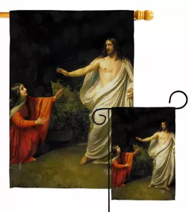 Christ's Appearance to Mary Magdalene Garden Flag Faith Religious House Banner - Picture 1 of 17