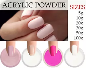 100% Acrylic Powder Nail Enhancement Best Quality 11 Colours UK Fast Delivery - Picture 1 of 12