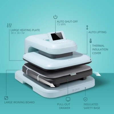 LOKLiK ImPress™ Auto 2 Smart Azzurro Bubble - termopressa automatica 38x38 cm - Immagine 1 di 4