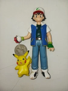TOMY Nintendo Pokemon PVC Figure 1998 Ash Ketchum & 2016 Pikachu LOT - Picture 1 of 2