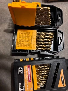 WARRIOR 61637 TITANIUM 29 PC HIGH SPEED STEEL DRILL BIT SET OF TWO - Picture 1 of 2