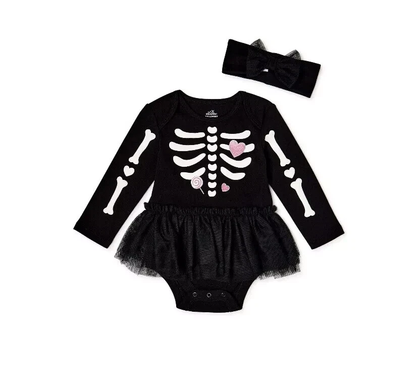 Body Tutú Diadema Manera de Celebrar Brilla en la Oscuridad Infantil Halloween 12M Foto 1 de 1