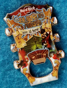 BUENOS AIRES BOTTLE OPENER GUITAR HEAD STOCK TANGO DANCERS MAGNET Hard Rock Cafe - Picture 1 of 1