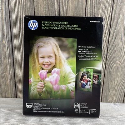HP Everyday Photo Paper Glossy 100 Sheet Letter 8.5” x 11” All Inkjet Printers - Image 1 of 4