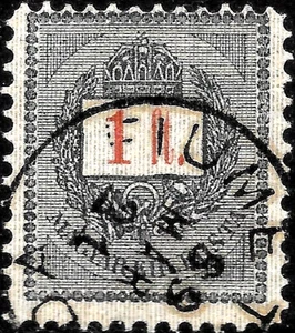 Hungría 1888 1 ft Sc#34a🔥TELEGRAPH Cd 1889 Fiume TAVIRDA🔥hoy Rijeka, Croacia - Imagen 1 de 3