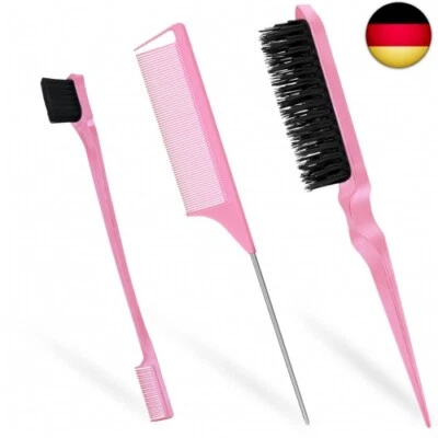 Qufiiry Sleek Bun Brush, Pack of 3 Edges Brush, Sleek Brush, Brush for Sleek