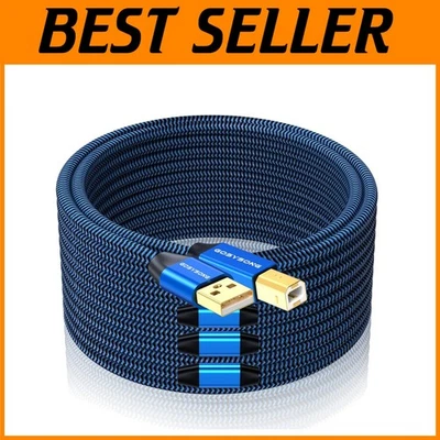 100ft High-Speed USB 2.0 Printer Cable - Type A to B for Reliable Connections - Image 1 of 4