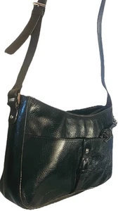 ETIENNE AIGNER CROSSBODY SCHULTER HANDTASCHE SCHWARZ LEDER 3 FÄCHER - Bild 1 von 9