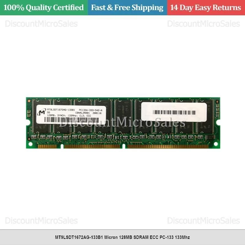 MT9LSDT1672AG-133B1 Micron 128MB SDRAM ECC PC-133 133Mhz - Image 1 of 1