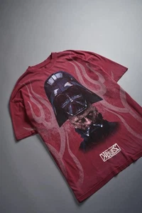 ASHES OF THE DARK V2 "PREMIUM" OVERSIZED TEE IN CHERRY RED DRIFT WASH Size XL - Picture 1 of 5