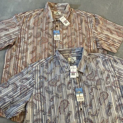 New 2X Bundle Lot Solitude Dreamer Button Shirts Men's XXL Paisley Soft NWT Tops - Image 1 of 4