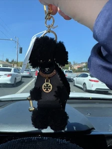 NUEVO CON ETIQUETAS DIFÍCIL DE ENCONTRAR Tory Burch Caniche Perro Llavero Llavero Monedero Bolsas Llavero Dije 3D Dorado Llavero - Imagen 1 de 10