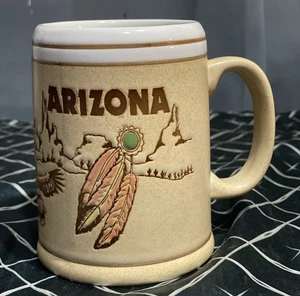 Grande tazza da caffè souvenir dal tramonto dell'Arizona, cactus, road runner, danza indiana - Foto 1 di 9