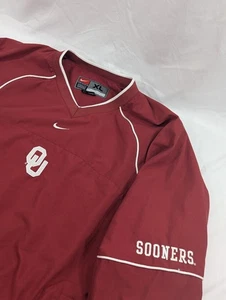 Vintage Oklahoma Sooners Jacket Mens XL Nike Center Swoosh Windbreaker Pullover - Picture 1 of 8