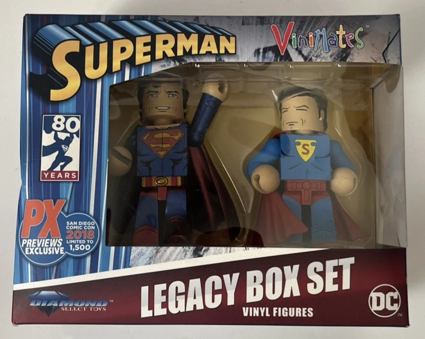 DC Comics Diamond Select Toys Superman Vinimates Legacy Box 2018 Comic Con Ltd. Foto 1 de 4