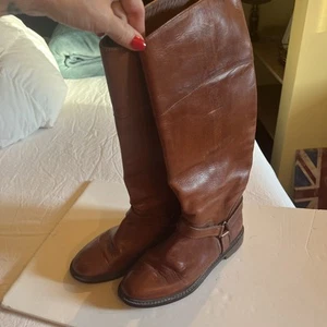 Cole Haan Chestnut Brown Ladies Equestrian Riding Boots Leather 9 M Brazil WOW! - Picture 1 of 20