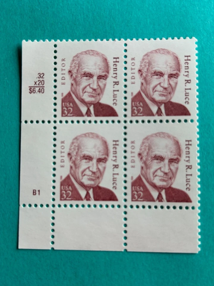 US Stamps SC# 2935 Henry Luce 32c PB MNH 1998 - Image 1 of 1