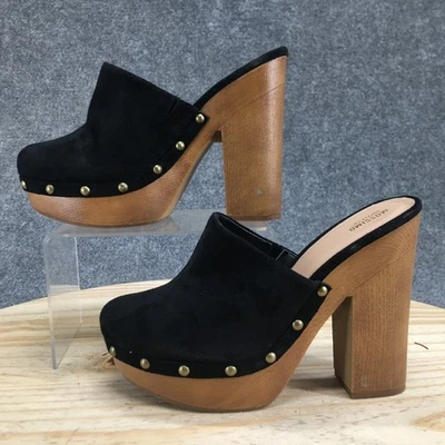 Mossimo Supply Co Heels Womens 9 Block Heels Slip On Platform Mules Black Casual - Image 1 of 4