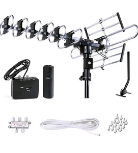 Antenna Tv HD da Esterno Cinque Stelle Più Forte Fino a 200 Miglia Lungo Raggio con Motori - Foto 1 di 7