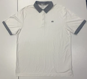 Travis Matthew Herren Größe L weiß grau Kragen Kurzarm Golf Poloshirt - Bild 1 von 10