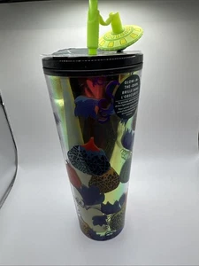 STARBUCKS UFO Bicchiere Glow In Dark 24 Oz Venti Nuovo con etichette Edizione Limitata 2024 Autunno - Foto 1 di 6