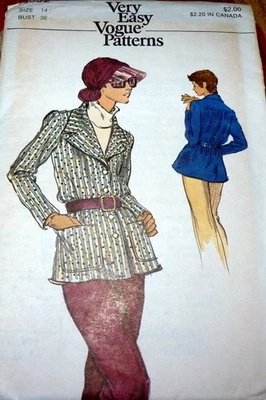 *LOVELY VTG 1970s JACKET VOGUE Sewing Pattern 14/36 FF - Image 1 of 2
