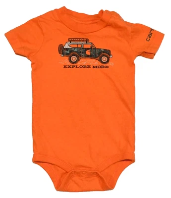 Carhartt Body Manga Corta Mameluco Una Pieza Bebé Infante 9 Meses Naranja  Foto 1 de 4