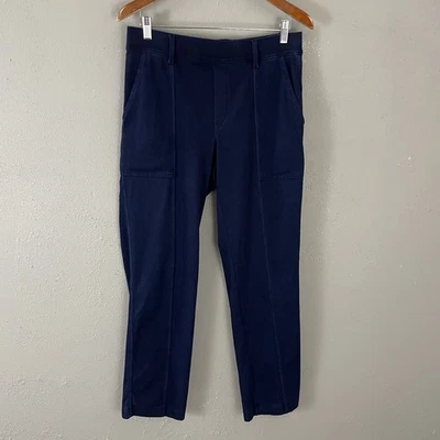 Lands End Starfish Straight Leg Pants Size S TALL 6-8 Blue Denim Pull On Stretch - Image 1 of 4