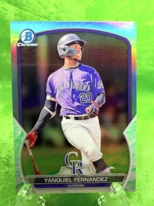 Yanquiel Fernandez - Lunar Glow - 2023 Bowman Chrome #BCP-30 Colorado Rockies - Picture 1 of 11