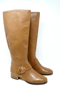 Botas de montar altas Tory Burch Sofia para mujer en cuero marrón talla 8 M nuevas sin caja - Imagen 1 de 12