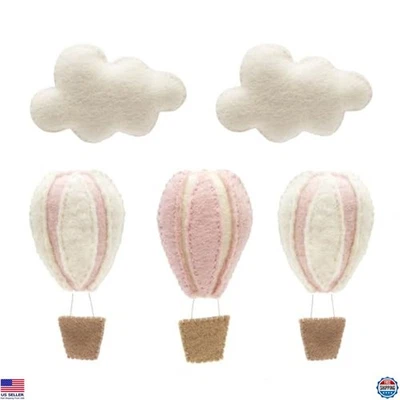 Globo de aire caliente y decoración de pared de nubes | Banners colgantes para dormitorio y móvil de techo Foto 1 de 4