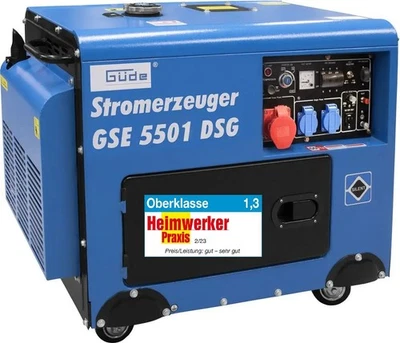 Güde Diesel Stromerzeuger Notstromaggregat GSE5501 5000 Watt 230/400V AVR SILENT - Bild 1 von 4