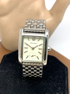 Reloj para mujer Tory Burch TBW1069 Eleanor cuarzo esfera crema plata acero tanque - Imagen 1 de 12